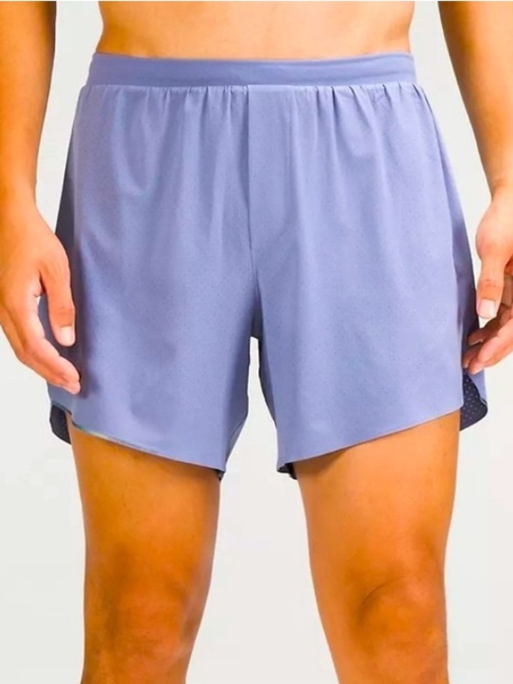 Lululemon Mens purple fast & free lined shorts 6” L